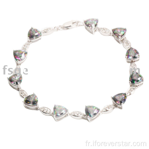 Bracelet de tennis en argent sterling bijoux avec topaze mystique